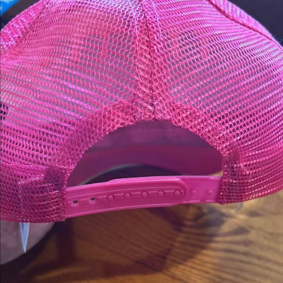 Pink Smiley Face Trucker Hat - Picture 3 of 5